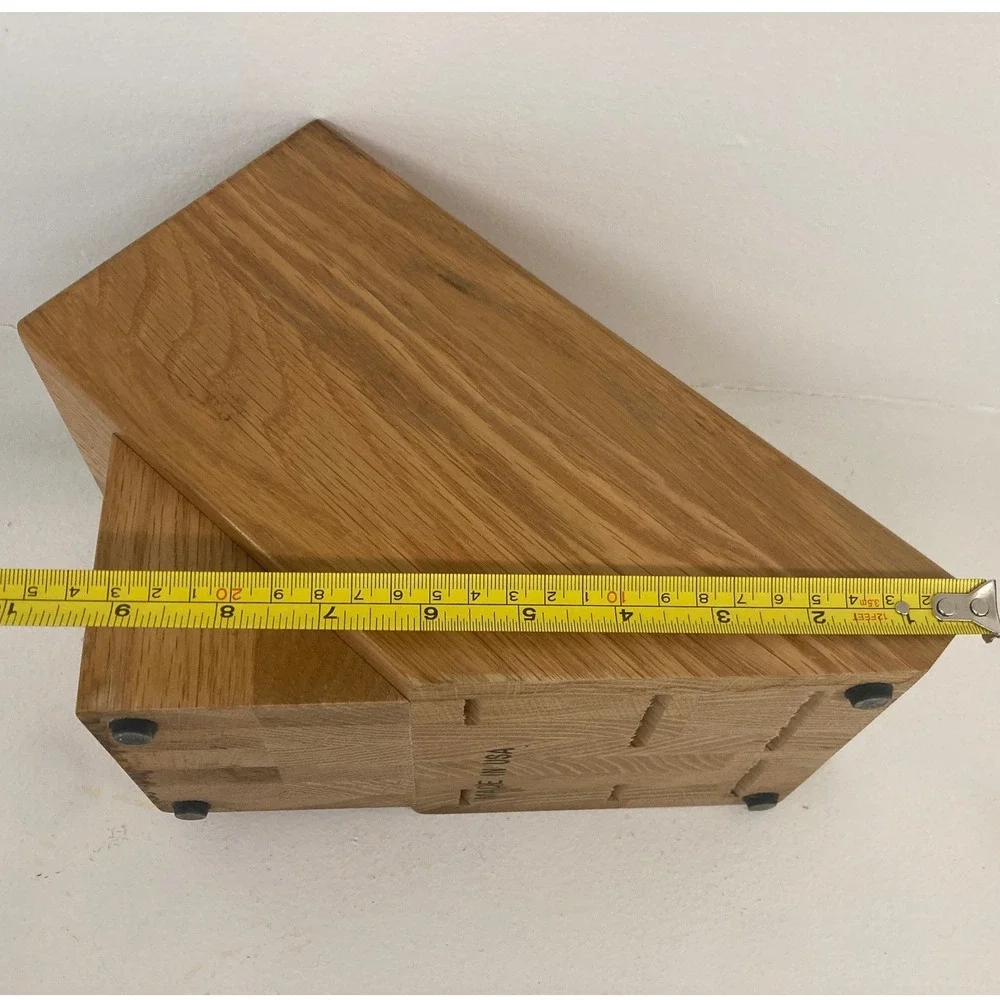 VTG CUTCO Honey Oak Solid Wood 10 Slot Homemaker Knife Block USA Made Cookware